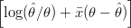 [                   ]
 log(ˆθ∕θ) + �x(θ - ˆθ)