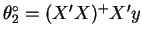 $\theta_2^\circ=(X'X)^+X'y$