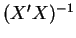 $(X'X)^{-1}$