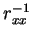 $r_{xx}^{-1}$