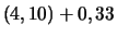 $\displaystyle (4,10)+0,33$