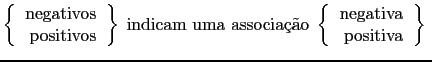 $\displaystyle \left\{\mbox{\begin{tabular}{r} negativos  positivos
\end{tabu...
...left\{ \mbox{\begin{tabular}{r} negativa  positiva \end{tabular}}
\right\}\;
$